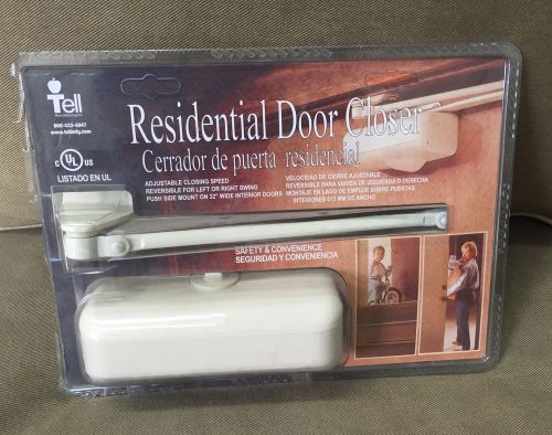 Tell ManufacturingDC100081-S Residential Door Closer Ivory New MIP