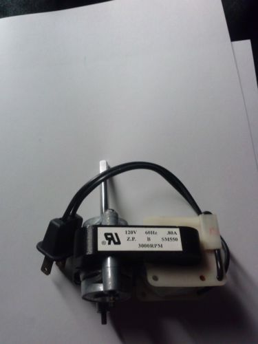 Broan Vent Fan Motor # 99080522; 3000 RPM 1.4 amps 120V 60hz.