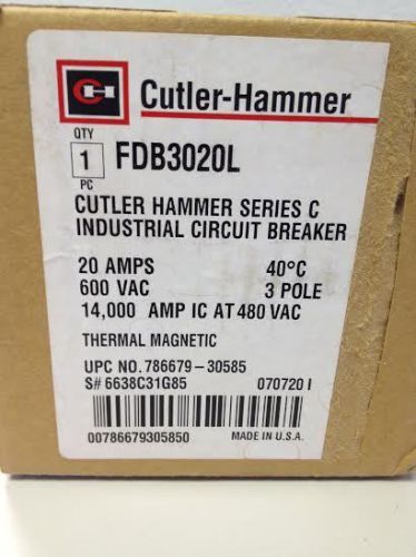Cutler-Hammer  FDB3020L Circuit Breaker 20 amp