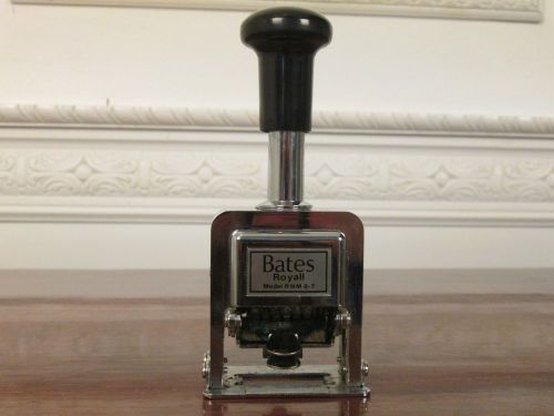 Bates Royal BRAND Ink Automatic Numbering Machine RNM 6-7 Numbering Stamp 6Wheel