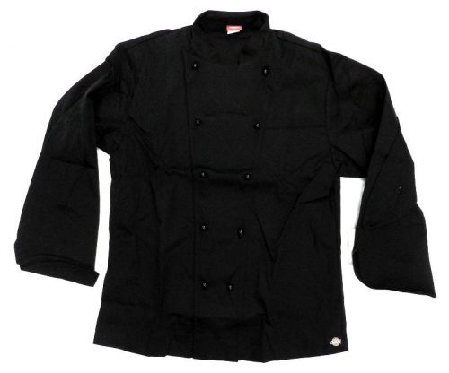 Dickies executive chef jacket 44 black cw070302c restaurant uniform coat new for sale