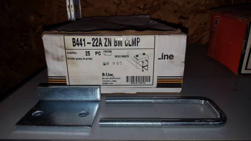 BOX OF 25 B-LINE B441-22A ZN BM 1 5/8&#034; CLAMPS   L160