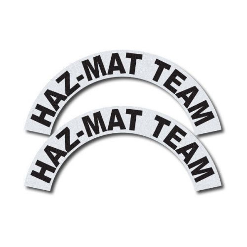 3M Reflective Fire/Rescue/EMS Helmet Crescents Decal set - HAZ-MAT Team