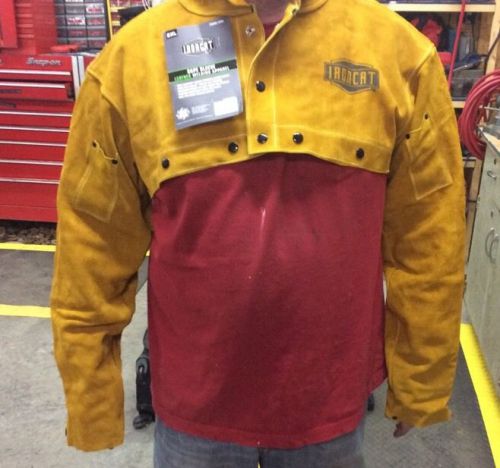 IRONCAT Leather 20&#034; Welding Bib &amp; 2XL Cape Sleeve *Free Shipping*