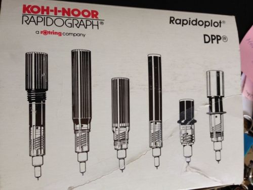 10 x 4 40 NEW Koh-I-Noor Rapidoplot DPP Plotter Pens - H Style - BLACK - 64NDW