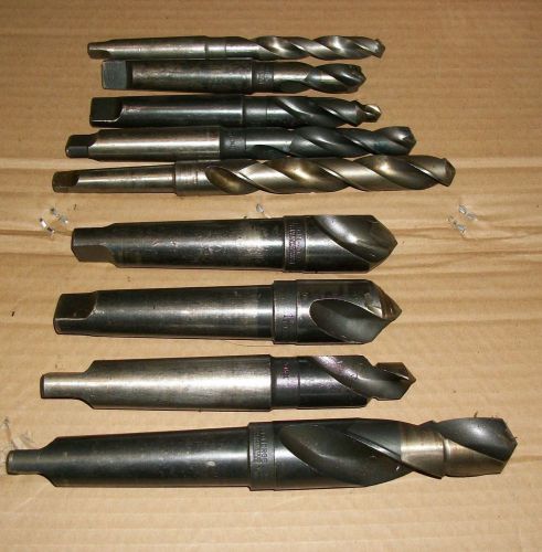 Lot of 9 Tapered Drill bits. 21/32-1 29/64, Mixed sizes, Some USA
