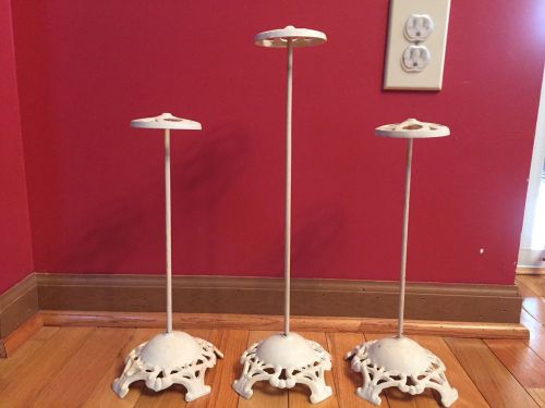 White Hat Stands - Set Of 3