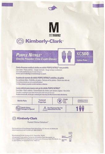 Kimberly Clark Safety 55092 Purple Nitrile Exam Glove Sterile Pairs Medium (P...