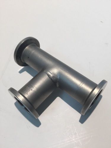 VACUUM PART QUICK CONNECT ISO TEE NW 16 NW16 STAINLESS STEEL FLANGE CHAMBER