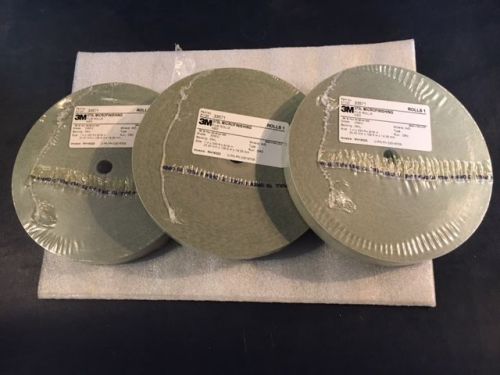 Three rolls of 3m 373l microfinishing film 1&#034; x 350&#039; x 9/16, 30 micron for sale
