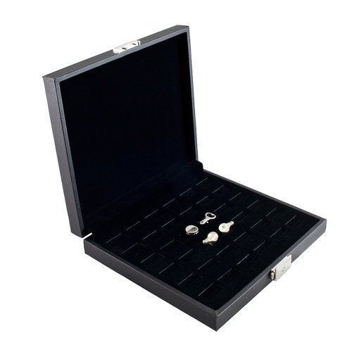 Ring Display Case New Jewelry Storage Case Locks Wide Slots For 36 Rings
