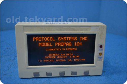 Propaq protocol 104el multi parameter patient monitor @ (118572) for sale