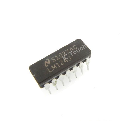 100pcs lm124j ic low power quad operational amplifiers national cdip-14 for sale