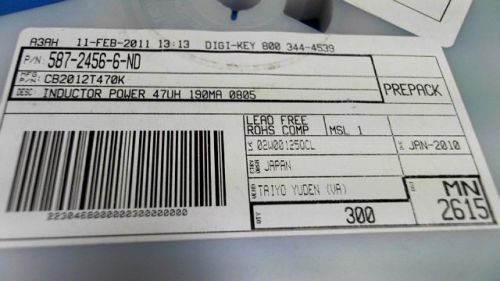 277-pcs inductor/transformer power 47uh 190ma taiyo cb2012t470k 2012t470 for sale