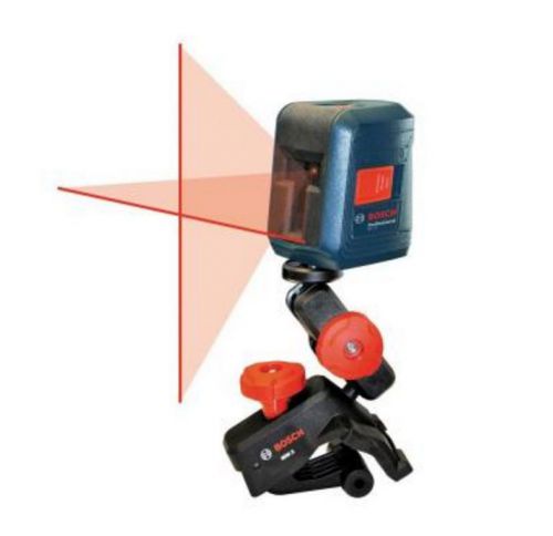 New Bosch Gll 2 Self Leveling Cross Line Laser Level Clamping Mount Compact