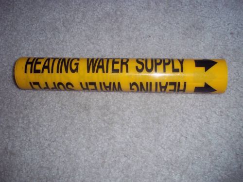 MARKING SERVICES HEATING WATER SUPPLY SIGNS LOT OF 9 GREEN ADHESIVE  MS-970