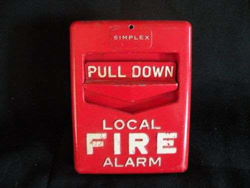 Vintage simplex manual pull down local fire alarm for sale