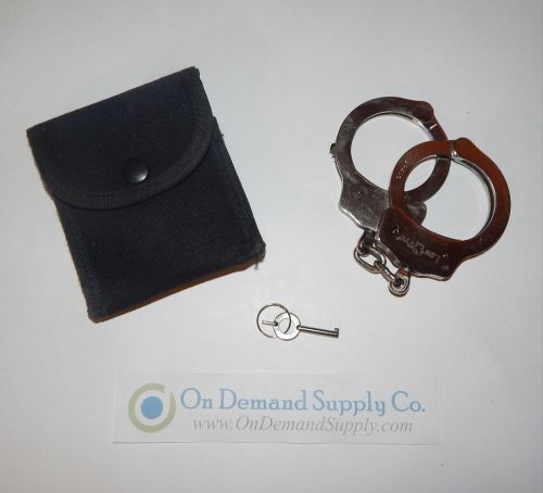 LawPro/QuarterMaster Police/Security Handcuff Set W/Key &amp; Case - FREE SHIPPING