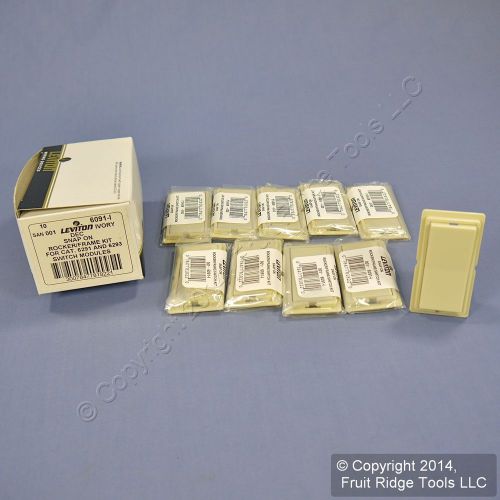 10 Leviton DHC Ivory Color Change Conversion Kit for Decora Rocker Switch 6091-I