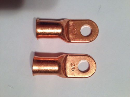 Copper battery/welding cable lugs-2/0 x 3/8&#034;-2 pcs for sale