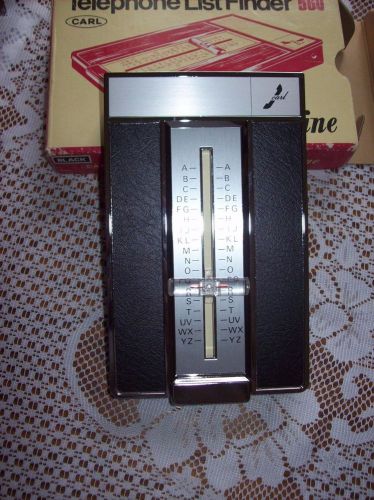 Vintage Carl Telephone List Finder Flip-Top Made in Japan UNUSED NO 560 With BOX
