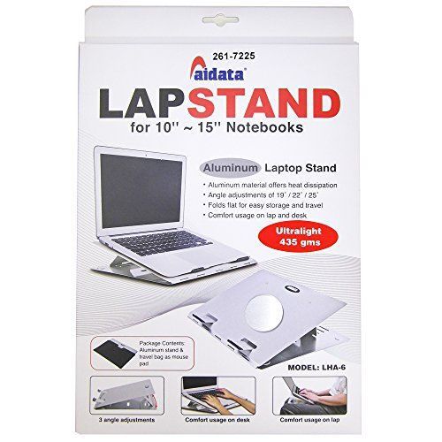 Ultra-light Aluminum Notebook Stand Silver 3&#034;H x 12&#034;W x 8.5&#034;D