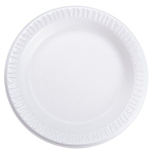 Dart 6pwc 6&#034; foam plate, concorde non-laminated foam dinnerware, white for sale