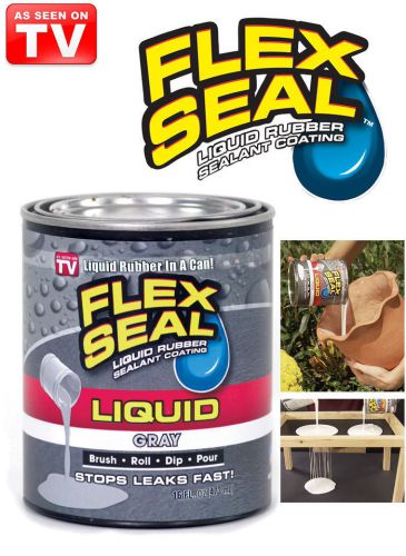 Gray  flex seal liquid rubber 16 oz can   as seen on tv free  shipping ! for sale