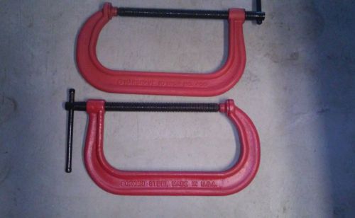 2 hargrave 10&#034; no.400 dropped forged &#034;c&#034; clamp for sale