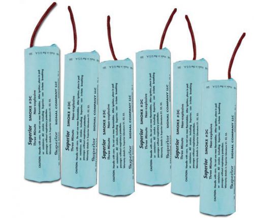 Superior signal 3c smoke candle 6-pack, 3 min/40,000 cu ft each, free shipping for sale
