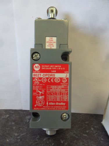 New Allen Bradley 802T-DPDR5 Oiltight Push Type Limit Switch Series J NIB