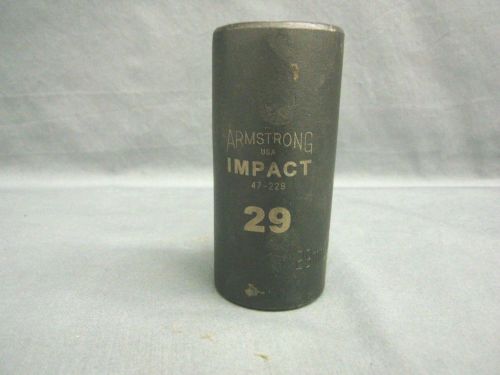 Armstrong 47-229 1/2&#034; drive 6 point deep impact socket 29mm for sale