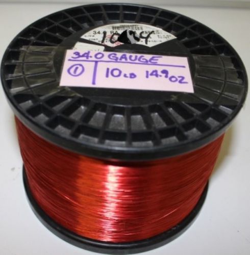 34.0 Gauge Rea Magnet Wire 10 lbs 14.9 oz / Fast Shipping / Trusted Seller !
