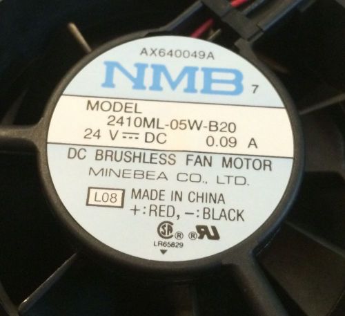 No. AX640049A NMB Technologies 2410ML-05W-B20 - 009A Brushless Fan Motor 24Vdc