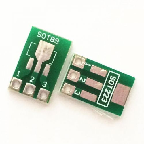 10Pcs New Double-Side SMD SOT223 SOT89 to DIP SIP3 Adapter PCB Board Converter