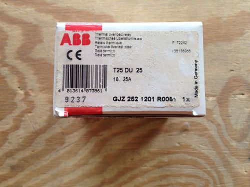 ABB T25DU25 THERMAL OVERLOAD RELAY B SERIES 18-25A *NEW IN BOX!*