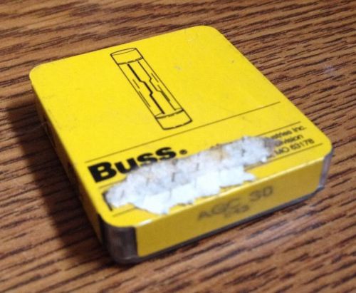 Buss AGC-30 Fuse Pack of 5 **NEW** AGC30 Old Stock