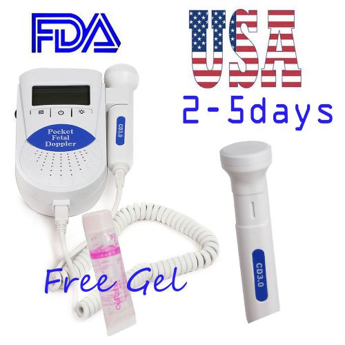A* FDA LCD Sonoline B Fetal doppler Baby Prenatal Heart Monitor free gel US ship
