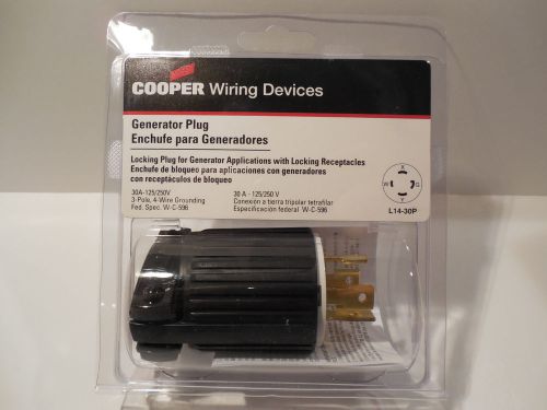 Cooper l14-30p 30a-125/250v 3-pole 4-wire grounding for sale