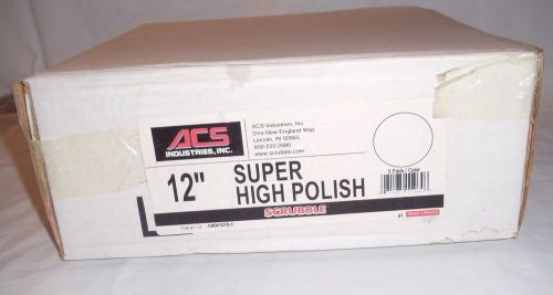 ACS INDUSTRIES 12&#034; SUPER HIGH POLISH SCRUBBLE PADS CASE OF 5 P/N 41-12