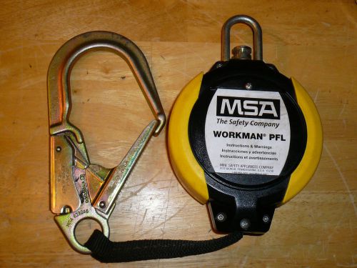 MSA 623246 12&#039; Workman Personal Fall Limiter Clean Used