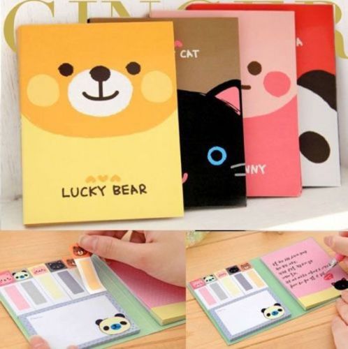 HOT Cute Animals Sticker Post-It Bookmark Point It Marker Memo Flag Sticky Notes