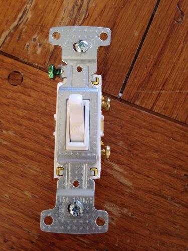 NEW HUBBELL Wall Light Switch, 1-Pole, Toggle, 15A, White RS115W With Hardware