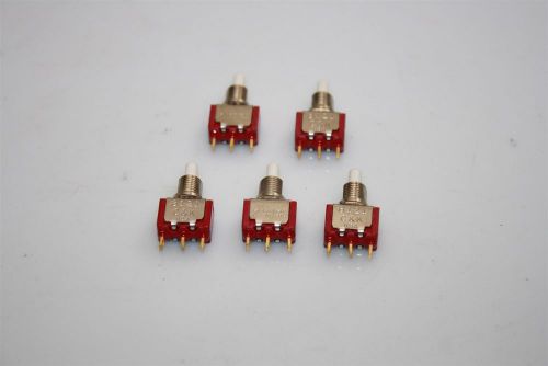 5x C&amp;K 8121 Switch Push Button ON Momentary SPDT 1A 120VAC 8020 Snap-acting