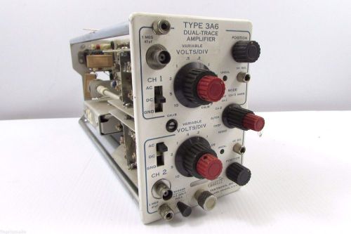 Tektronix 3A6 10 MHz Plug In Dual Trace Amplifier Amp 560 Series Oscilloscopes