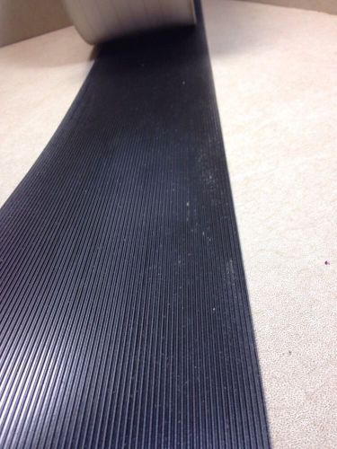 5&#034;x 100&#039; Grooved Ribbed Top Black PVC Rubber Conveyor Belt 2ply