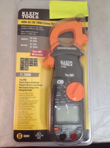 Klein Tools CL2000 400A AC/DC True RMS Clamp Meter *New*