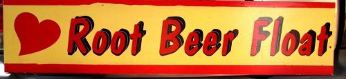 &#034;ROOT BEER FLOAT&#034; wooden sign W/ vinyl letters 54&#034; x 12&#034; Great for Concession