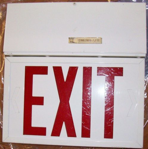 Emergi-lite 120vac red illuminating electric exit sign no battery usg for sale