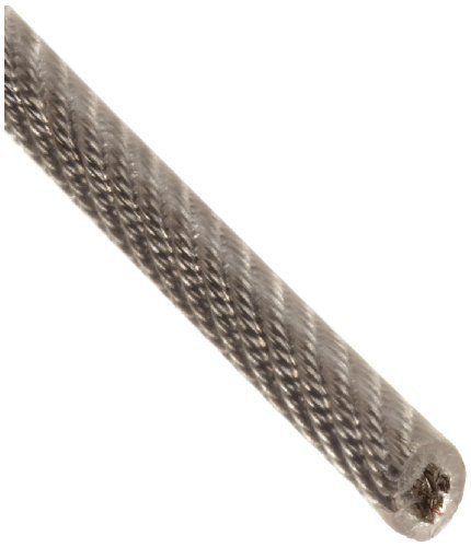 Loos galvanized steel wire rope  vinyl coated  7x7 strand core  clear  3/32&#034; bar for sale